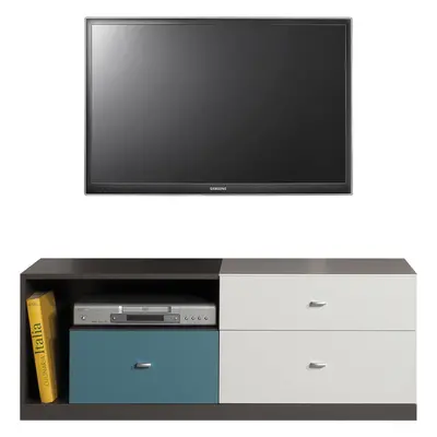 TV stolek Tablo TA8 Barva korpusu: Grafit/Bílá/Modrá