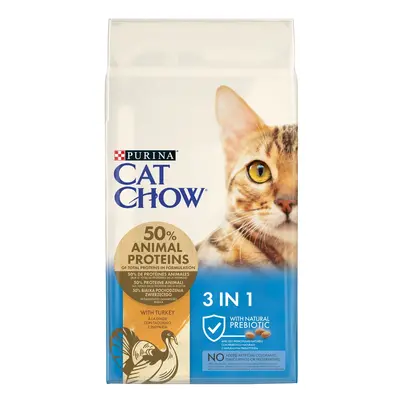 Cat Chow Adult 3in1 s krůtím 15 kg