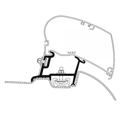 Střešní adaptér Mercedes Sprinter / VW Crafter pro markýzy Thule