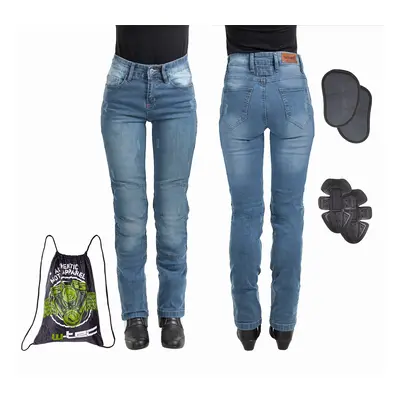 Dámské moto jeansy W-TEC Panimali (Velikost: XXL, Barva: modrá)