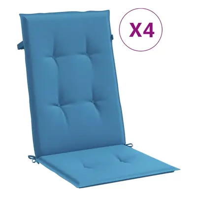 vidaXL Podušky na židli vysoké opěradlo ks modrá melanž 120x50x4 cm