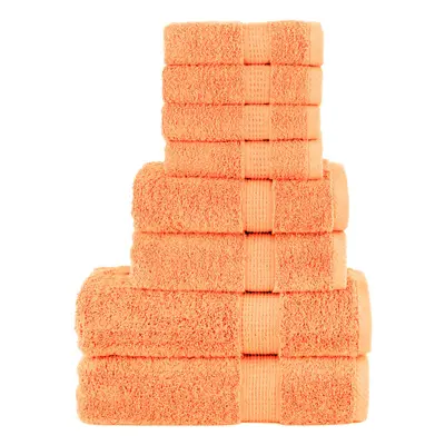 vidaXL 8dílná sada ručníků Premium oranžová g/m² 100% bavlna